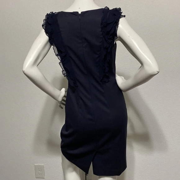 Rebecca Taylor Yacht Club Sheath Dress Navy Blue Size 8 - Picture 6 of 11